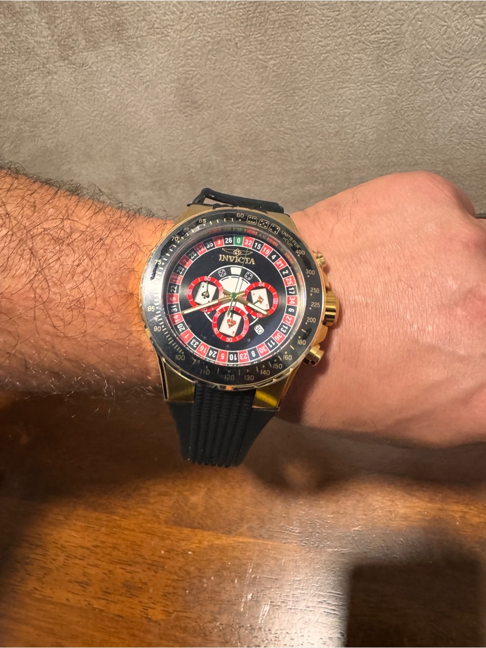 Invicta Aviator Monte Carlo 49851 Casino Roulette Watch 50mm